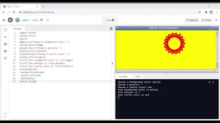 Python Turtle Program Making a sun