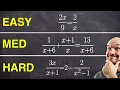 Easy Med Hard Solving Rational Equations
