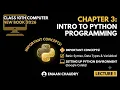 Intro to python programming Ch 3 Lec 1 Class 10th computer 2026 Basic concepts