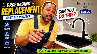 Kitchen Sink Replacement Made Easy How to Install a Drop-In Sink DIY