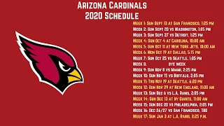 NFL releases Cardinals scheduled for the 2020 season