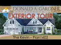 Modest house plan with modern farmhouse style and three bedrooms The Kevin