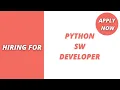 Python SW Developer Python SW Developer Jobs Python Developer Python Developer Jobs