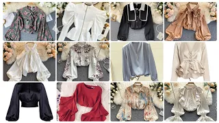 اجمل بلوزات ستان سواريه 2024 