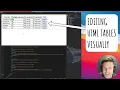Editing and design HTML table layouts visually