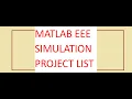 MATLAB EEE SIMULATION PROJECT LIST