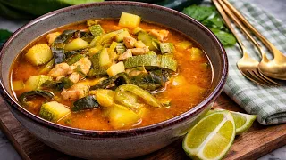 Evita subir de peso controla azucar e higado Graso CALABACITAS CON RAJAS Y NOPALES Facil y barata