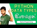 10 Data Types Python Programming Sinhala
