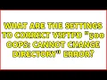 Unix Linux What are the settings to correct vsftpd 500 OOPS cannot change directory error