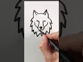 Quick and simple wolf drawing