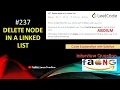 Delete Node in a Linked List LeetCode 237 Java O 1 Solution LearnOverflow