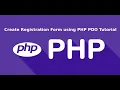 Registration Form using PHP PDO Tutorial Demo