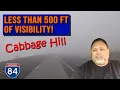 LESS THAN 500 FEET VISIBILITY - FOG ON CABBAGE HILL OREGON I-84