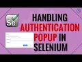 How to Handle Authentication Popup in Selenium Webdriver