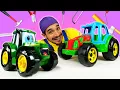 Lagu Coches de juguete.”Oh, se dañó” con el tractor Johnny. Vídeos de juguetes. Juegos de tunear coches