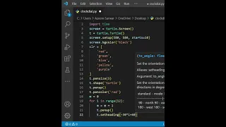 Clock Dial Animation Python Turtle
