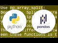 Split a large pandas dataframe