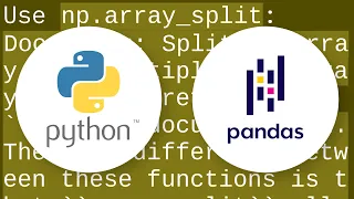 Split a large pandas dataframe