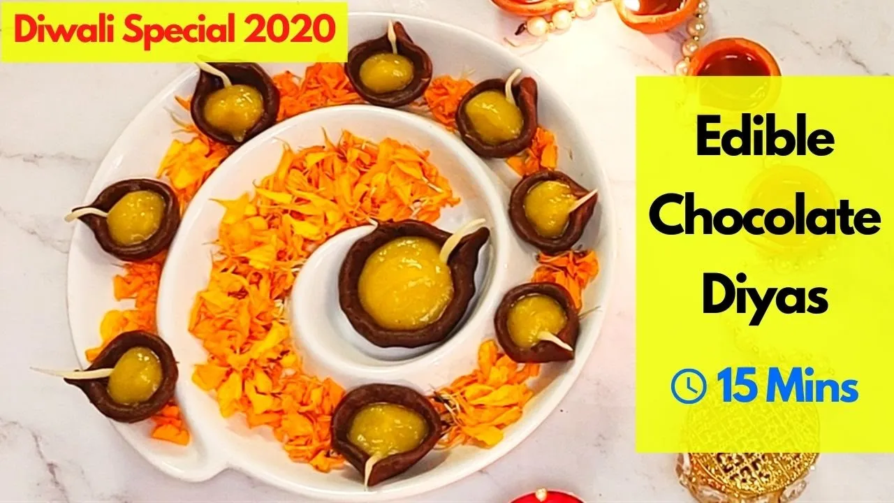 Edible Chocolate Diya for Diwali | How to Make Chocolate Diya at home #Diwali