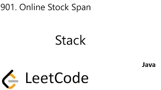 LeetCode 901 Online Stock Span Stack Java