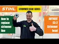 How to change strimmer line in the Stihl Autocut C3-2 strimmer head - Stihl Strimmer head series