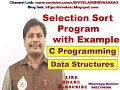 Selection Sort Selection Sort with example Selection Sort Program in C C Programming DS