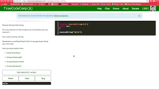 Freecodecamp reverse a string