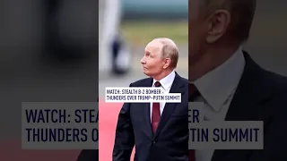 WATCH B-2 stealth bombers fly over Trump Putin meeting in Alaska