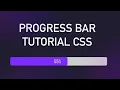 Progress Bar Tutorial CSS HTML JavaScript