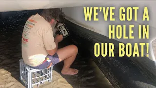 Ep 368 | Finding a HOLE in the HULL, Transducer Ripped Off the Boat!