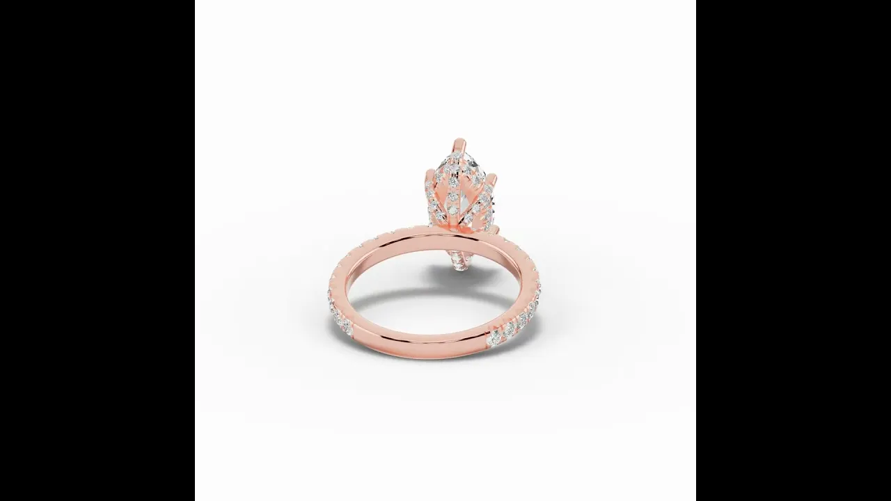 Marquise Coronet Diamond Crown Engagement Ring