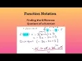Function Notation Computing the Difference Quotient of a function