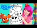 Coloring Nemo Finding Dory GIANT Coloring Book Page Crayola Crayons KiMMi THE CLOWN