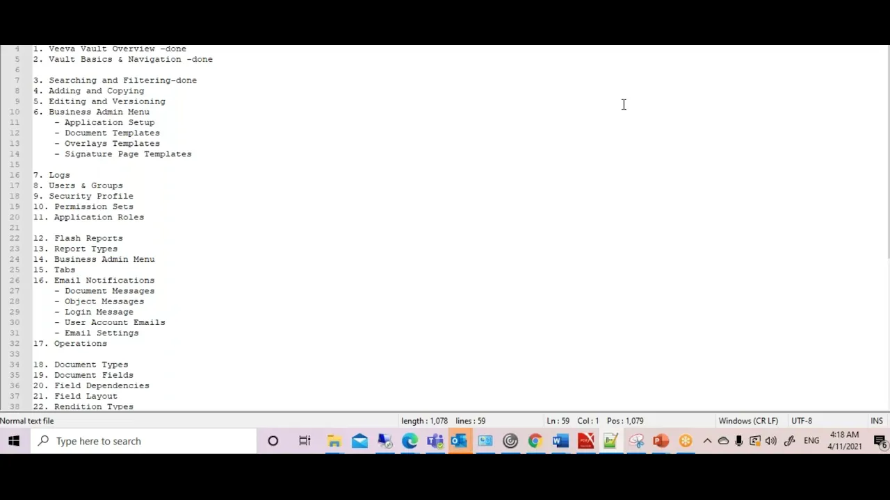 Veeva Vault Training