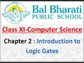 XI C Sc Chapter 2 Introduction to Logic Gates