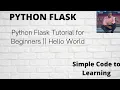 1 Python Flask Tutorial for Beginners Hello World Hindi