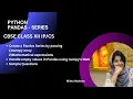 Creating Pandas Series Using Numpy Arrays and Handling Missing Data CBSE Class 12 IP CS