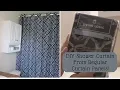 DIY Extra Long Shower Curtain From Regular Curtain