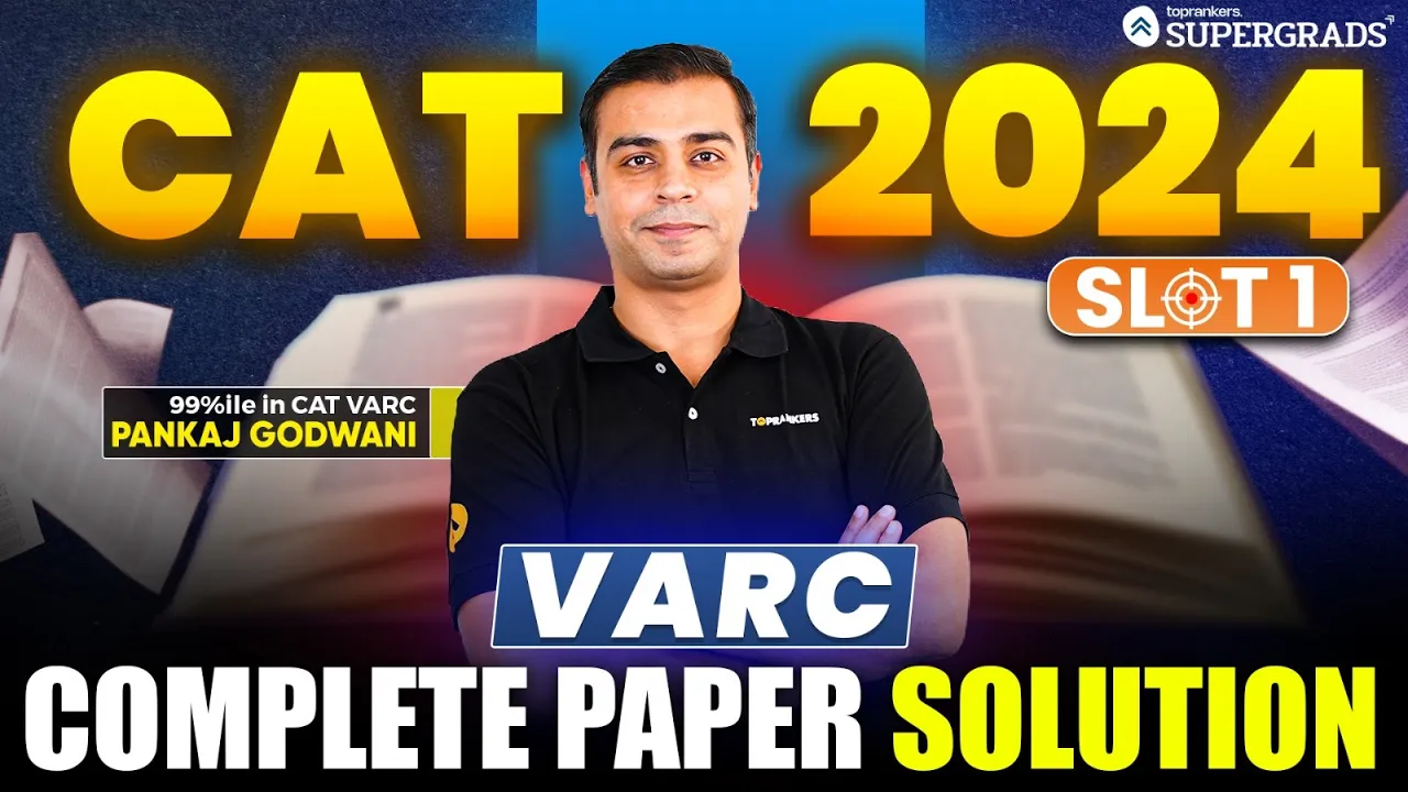 CAT 2024 VARC Slot 1 Solved Paper ✍🏻| CAT 2024 VARC Slot 1 Paper Solution With Detailed Explanation🎯