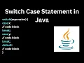 Switch Case Statement in Java