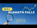 Why is the size and population of Klamath Falls hard to find