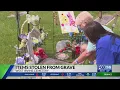 Items have been stolen from an Estill County grave