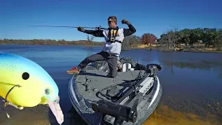 fall bass fishing creek beds with crankbaits