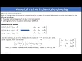 Gauss Elimination Method - 1 Numerical Method in Chemical Engineering MATLAB Simulations