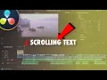 How to Add Scrolling Text From Left to Right in DaVinci Resolve 17