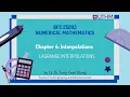 Numerical Method Chapter 4 Interpolations - Part 1