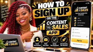 How to sign up on the content to sales app
