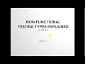 Non functional Testing Types