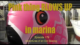 Pink thing BLOWS UP in marina