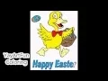 Coloring Happy Easter Duck Free Coloring Page